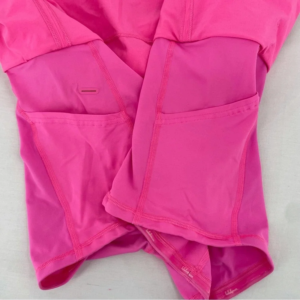 Lululemon Tall Pace Rival Skirt Electric Bright Hot Pink Golf Tennis Skort 14 - Picture 5 of 12